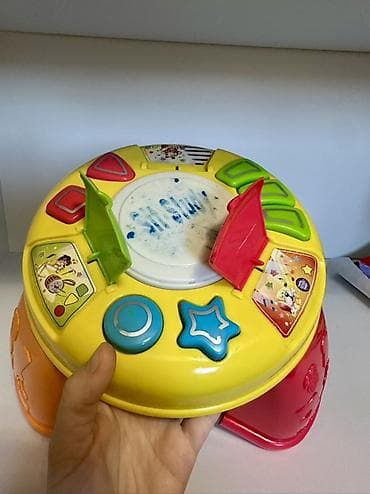 papagaj koji prica igracka cena: Interaktivni muzički stočić za bebe i malu decu - Šareni okrugli — 5