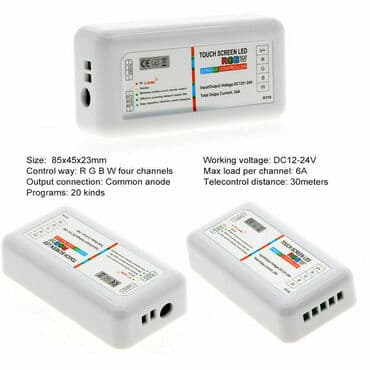 televizori 32 inca: Kontroler + daljinski upravljač za LED traku RGB+W 288W DC12-24V. 24A — 9