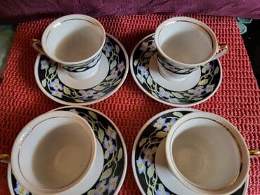 soljice za espresso lavazza: Solje nove nemacke,fena porcelen 70te. Komada. 4 — 4