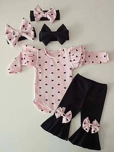 nike patike force: Dečiji komplet za devojčice – bodi, helanke i traka za kosu💜 Mala — 4