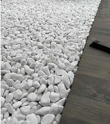 drvene klupe: Dekorativni beli oblutci – pakovanje u vreći - Materijal: prirodni — 3