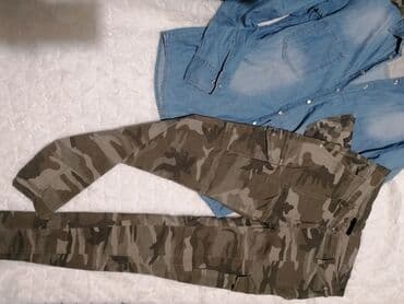 pantalone od vestacke koze: Nove Gina 38 Military Struk 38 Bokovi 49cm Dubina 20/34 Butine 24cm — 7