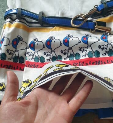 new yorker нови сад – слике: Snoopy - Snupi bela letnja ultra mini haljina sa kaisem. Materijal — 6