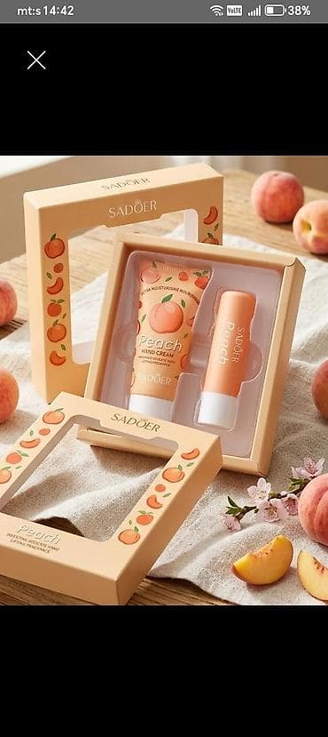 torba alex max: SADOER Peach set za negu ruku i usana - Miris breskve - U pakovanju — 1