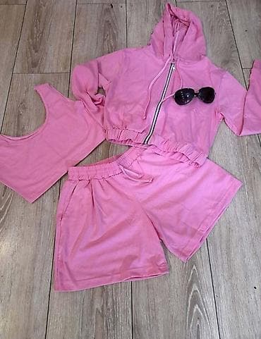 Overalls: Komplet iz 3 dela:crop top dukserica na rajfislus,majica na bratele i — 2