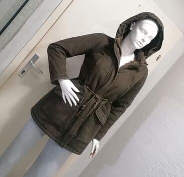 kupaci push up: Parka sa krznom PUL & BER Maslinasto zelena boja Vel M Nošena — 5