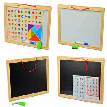 Cena 1150 din Edukativna tabla 38 x 27cm Slova i brojevi u kompletu