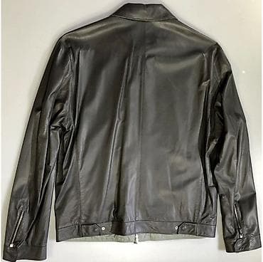 majice saim se: Ermenegildo Zegna Black Lambskin Gray Techno Reversible bomber jacket — 4