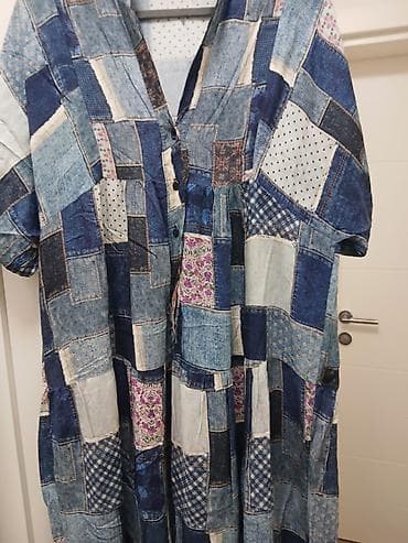 Patchwork haljina od teksasa – boho/vintage stil - Dizajn: patchwork