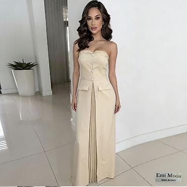 Skafanderi: ✅Elegantna maxi haljina bez naramenica - Kroj: duga silueta koja — 4