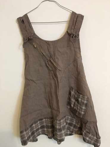 crop top c a: XL (EU 42), M (EU 38), L (EU 40), Lan, Karirani — 1