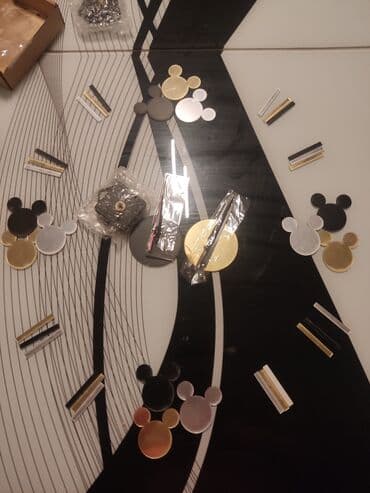 maxi bastenski set: Wall clock, color - Gold, New — 9