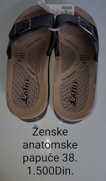 cizme sa biserima: Papuče 38, bоја - Crna — 2