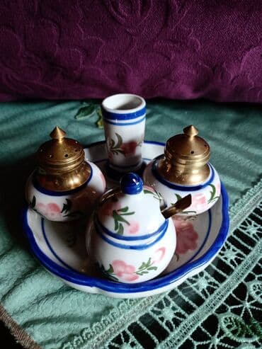 set za zacine: Set nov za zacine,rucni rad,rucno oslikan sa Tajlanda — 4