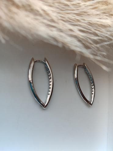 Minđuše: Posrebrene minđuše - Materijal: posrebrena legura, glatko polirana — 2