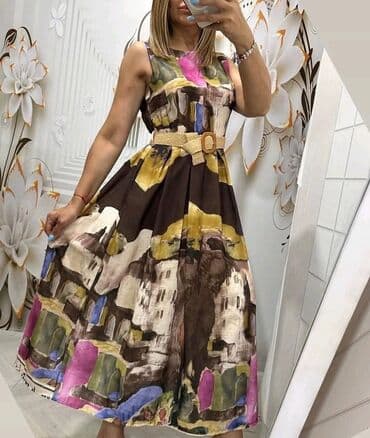 haljine dugacke: One size, color - Multicolored, Without sleeves — 1