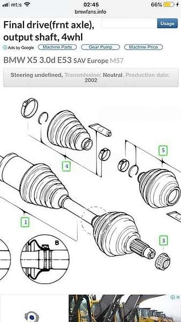 grejalica za auto uradi sam: DIFERENCIJALI I KARDANI ZA BMW X5 OD 2000. DO 2003. GOD. | — 3