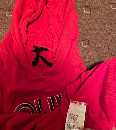3 decembar duks: Sweatshirt, L (EU 52), Lc Waikiki, color - Red, With a hood — 2