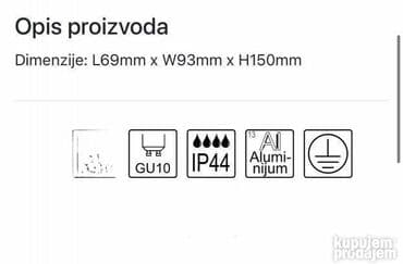 led lampice na zidu: Zidna lampa, bоја - Crna, Novo — 5