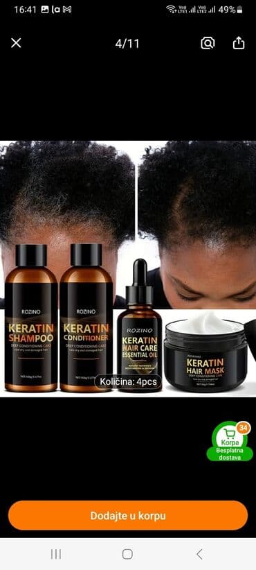 cantu krema za kosu: Set za negu kose marke Rozino, obogaćen keratinom, dizajniran za — 7