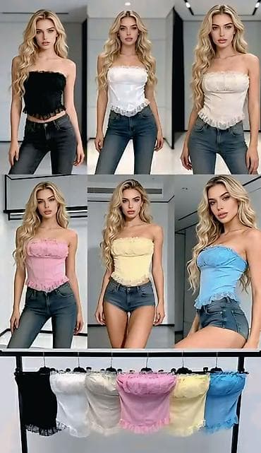krem torbica: Ženski topovi – elegancija za svaki izlazak 1) Halter top sa — 4
