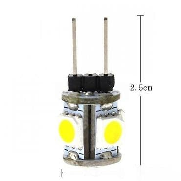 radapciger za spone: G4 LED sijalica – 5 SMD - Tip grla: G4 (2 pina) - LED: 5 x SMD čipova — 4