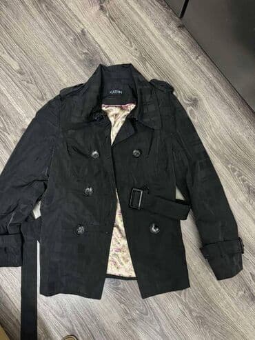 Women's Raincoats: L, With lining, color - Black — 1