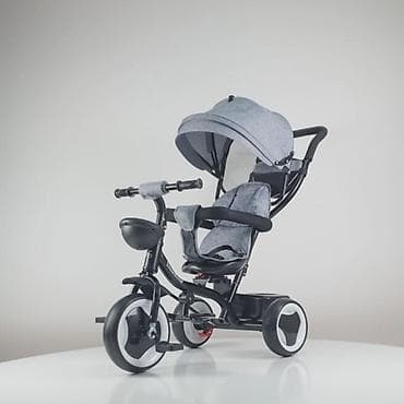 Kids' bicycles: Dečiji tricikl sa ručkom za roditelja i tendom 431 - — 1