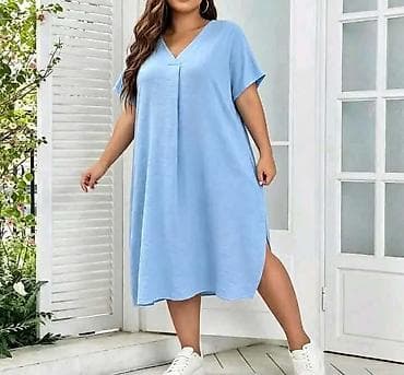 sari: Ležerna midi haljina sa V-izrezom – model 2621 - Kroj: komotan — 5