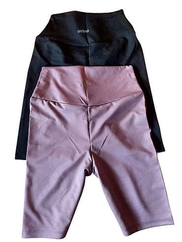 kupi lil solid rs: Ženske sportske biciklističke helanke OYSHO – visok struk - Model — 2