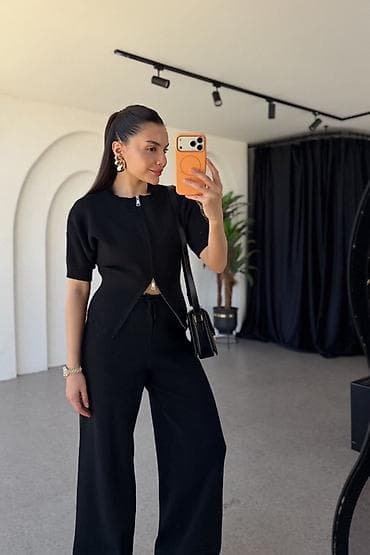 sinsay pantalone: Kompleti 3100 dinara Vel uni Duzina 120 cm pantalone Crna braon siva — 5