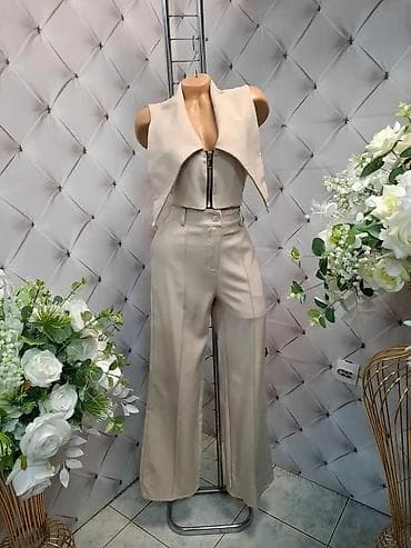 Ženski komplet – prsluk i pantalone sa širokim nogavicama - na lalafo.rs Ženski komplet – prsluk i pantalone sa širokim nogavicama -