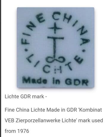 porcelanske solje za caj: Set Lichte porcelan Istocna Nemacka 70te god. Nemacki set radjen — 15