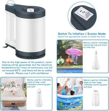 Elektricna Pumpa za Balone, Duseke i Bazene NOVA 2 Smera 350W SAMO — 4