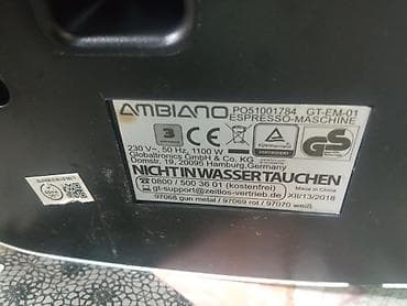 rabljeni kućanski aparati: Ambiano espresso aparat GT-EM-01 - Tip: poluautomatski aparat za — 3