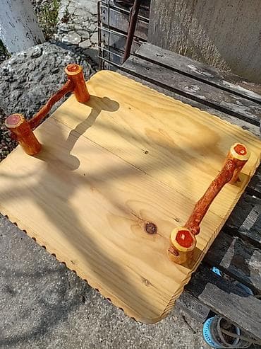 stari ramovi za slike: Drvena poslužavnik/tabla ručne izrade - Materijal: masivno drvo (pun — 4