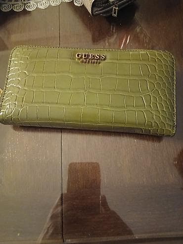 dkny torbica: GUESS ženski novčanik – maslinasto zelena boja, kroko tekstura - — 2