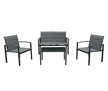 Baštenski lounge set – 4 dela (2 fotelje + dvosjed + sto) Moderan