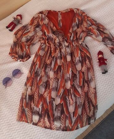 svecana haljina s: Bershka M, S (EU 36), bоја - Narandžasta, Večernji, maturski, Dugih rukava — 1