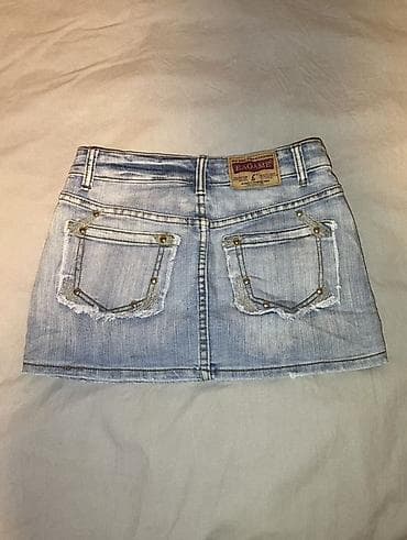 Suknje: Džins mini suknja EAGAME – svetloplava isprana nijansa - Klasik pet — 4