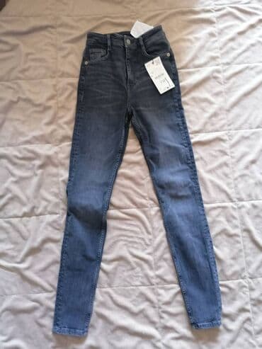 nike tech fleece m: Farmerke zara skinny sculpt nove, imaju elastina visok struk, sive i — 3
