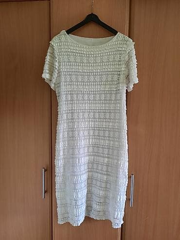 haljine pamucne: Bela čipkana haljina XL Preslatka haljina od viskoze sa veoma — 1