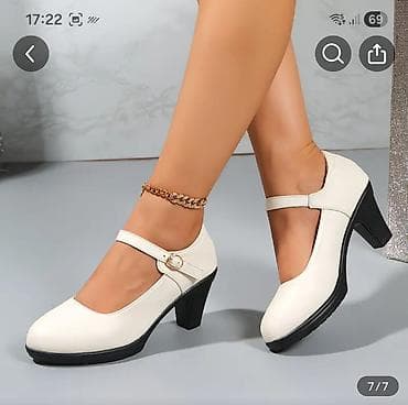 Elegantne ženske cipele sa blok petom i kaišićem preko rista (Mary