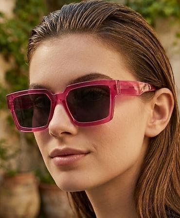 torbe nike: Ženske sunčane naočare – pravougaoni oversize ram - Ram — 1