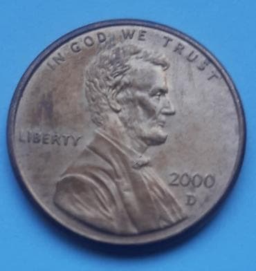 Američki peni “Lincoln cent”(unc) – godina 2000, kovnica Denver