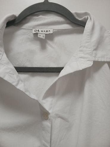 Haljine: Bela košulja-haljina za trudnice, brend C&A MAMA. - Model — 4