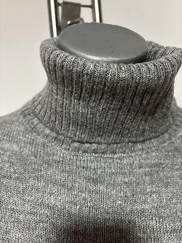 Men's Clothing: Ženski pleteni džemper sa rol-kragnom - Boja: tamnosiva (melanž) - — 3