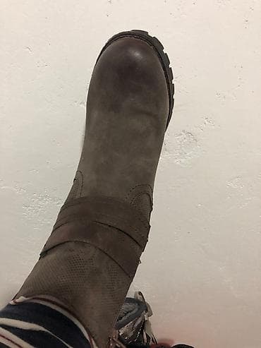 Flat shoes: High boots, 39, color - Brown — 7