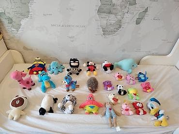 roboti igracke za decu: Veliki lot plišanih igračaka – razni likovi i životinje Sadržaj seta — 1