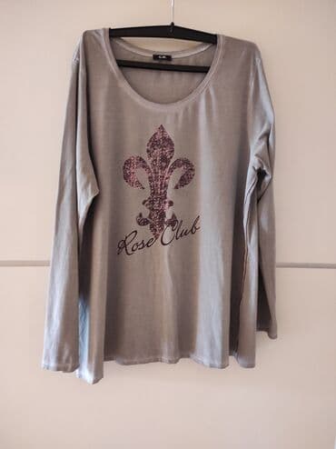 helanke sa trakom oko stopala: XL (EU 42), Cotton, Print, color - Grey — 1
